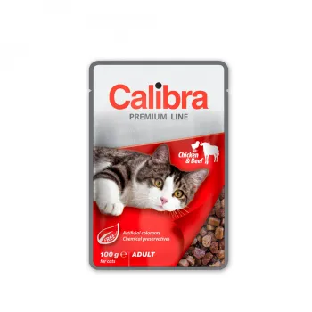 Calibra Cat kapsička Premium Adult Chicken & Beef 100g