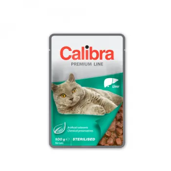 Calibra Cat kapsička Premium Sterilised Liver 100g