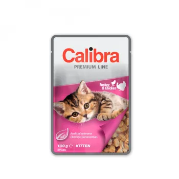 Calibra Cat kapsička Premium Kitten Turkey & Chicken 100g