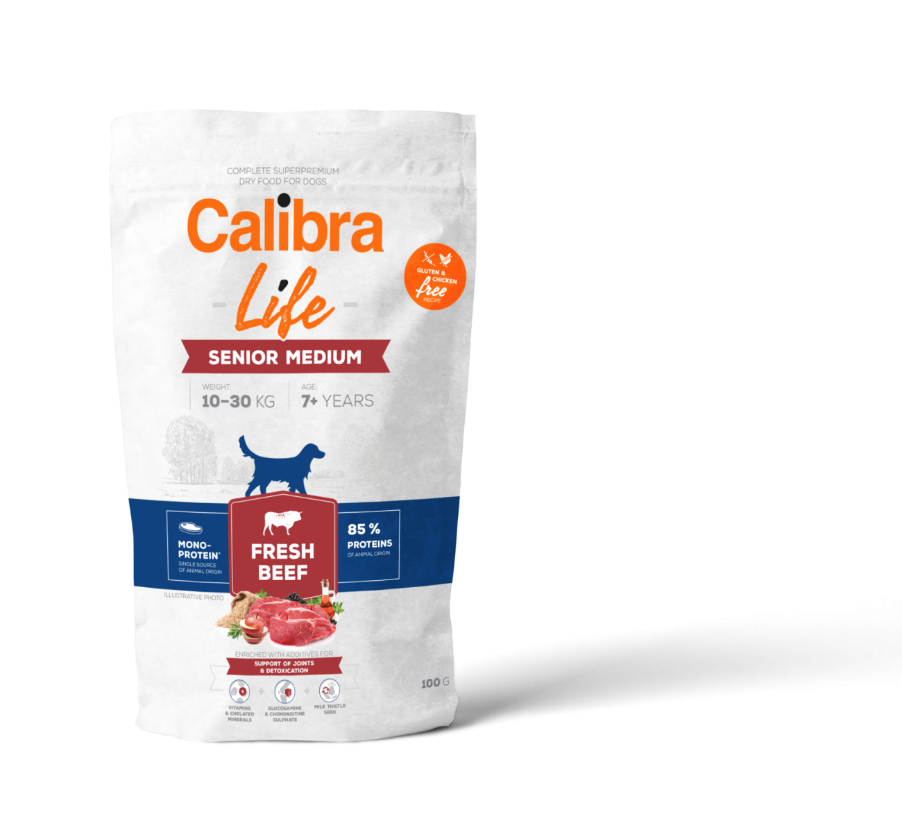 Calibra Dog Life Senior Medium Fresh Beef 100g