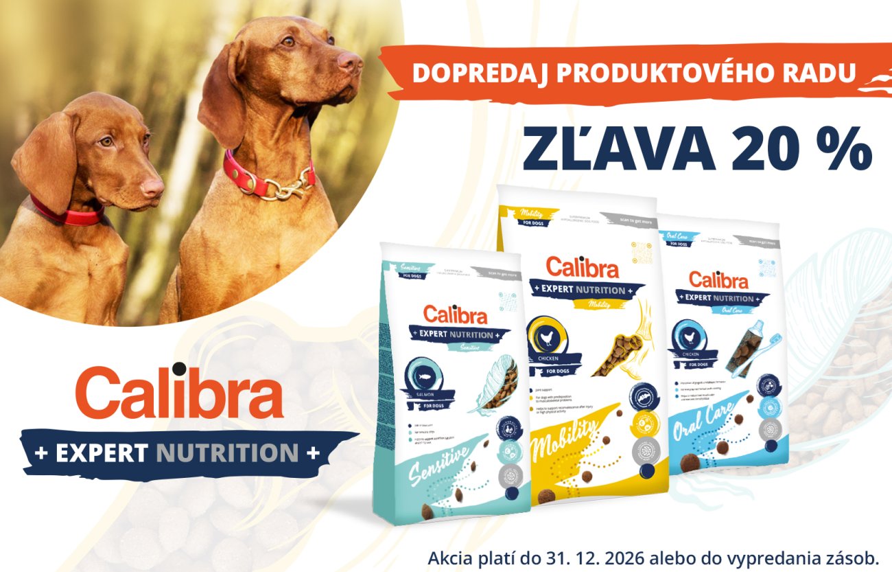 Banner Calibra Expert Nutrition: zľava 20 % – výpredaj zásob